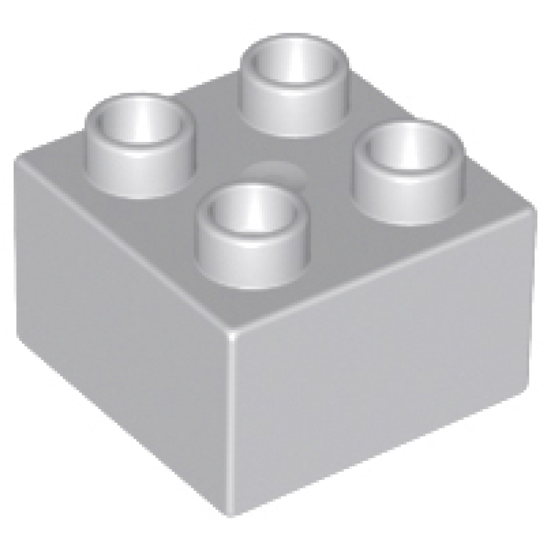 Duplo, Steen 2x2 Light Bluish Gray